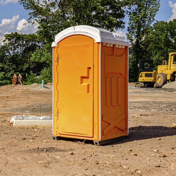 how often are the portable restrooms cleaned and serviced during a rental period in Currituck County